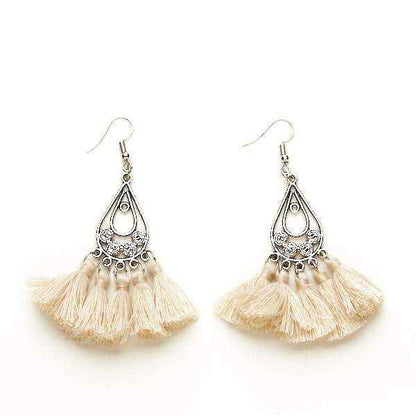 Tear Drop Tassel Earrings