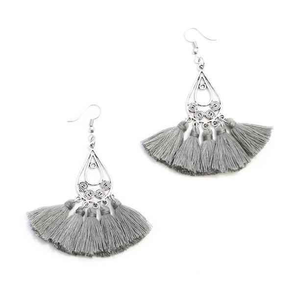 Tear Drop Tassel Earrings