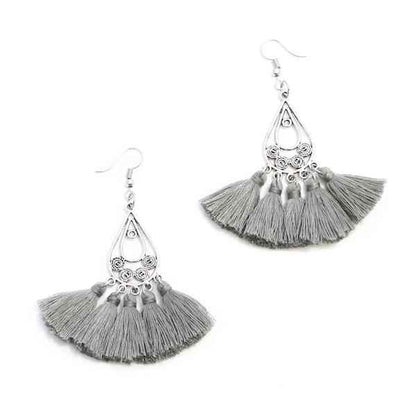 Tear Drop Tassel Earrings