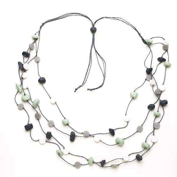 Resin Nugget & Disc Necklace