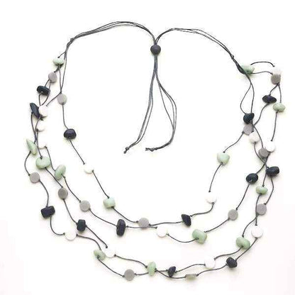Resin Nugget & Disc Necklace