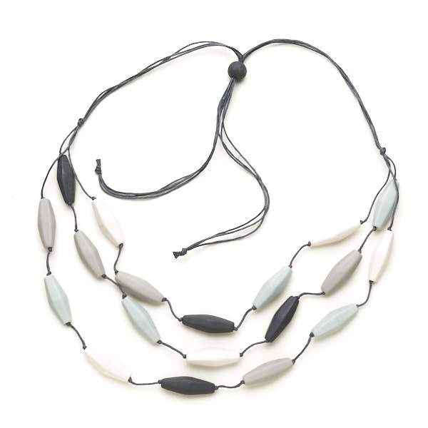 Triple Strand Resin Necklace