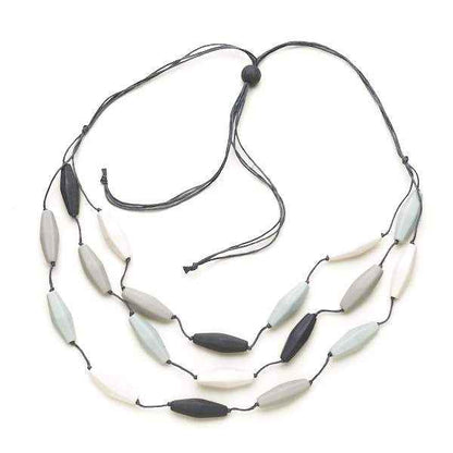 Triple Strand Resin Necklace