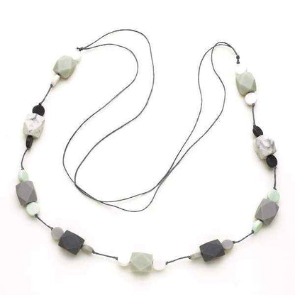 Long Resin Faceted Cube Necklace