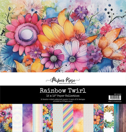 Rainbow Twirl 12x12 Paper Collection 30429