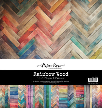 Rainbow Wood 12x12 Paper Collection 31019