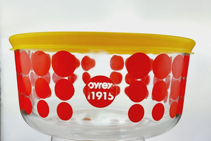 4 Tasse Dekorierte Pyrex 100 Jahre Jubiläums Rot