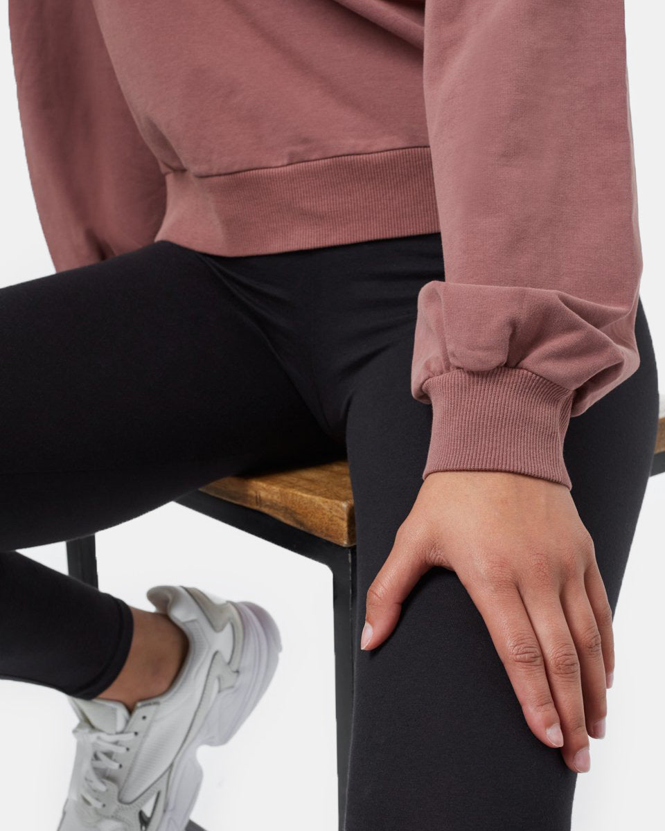 Französischer Terry-Sweater mit Ballonärmeln