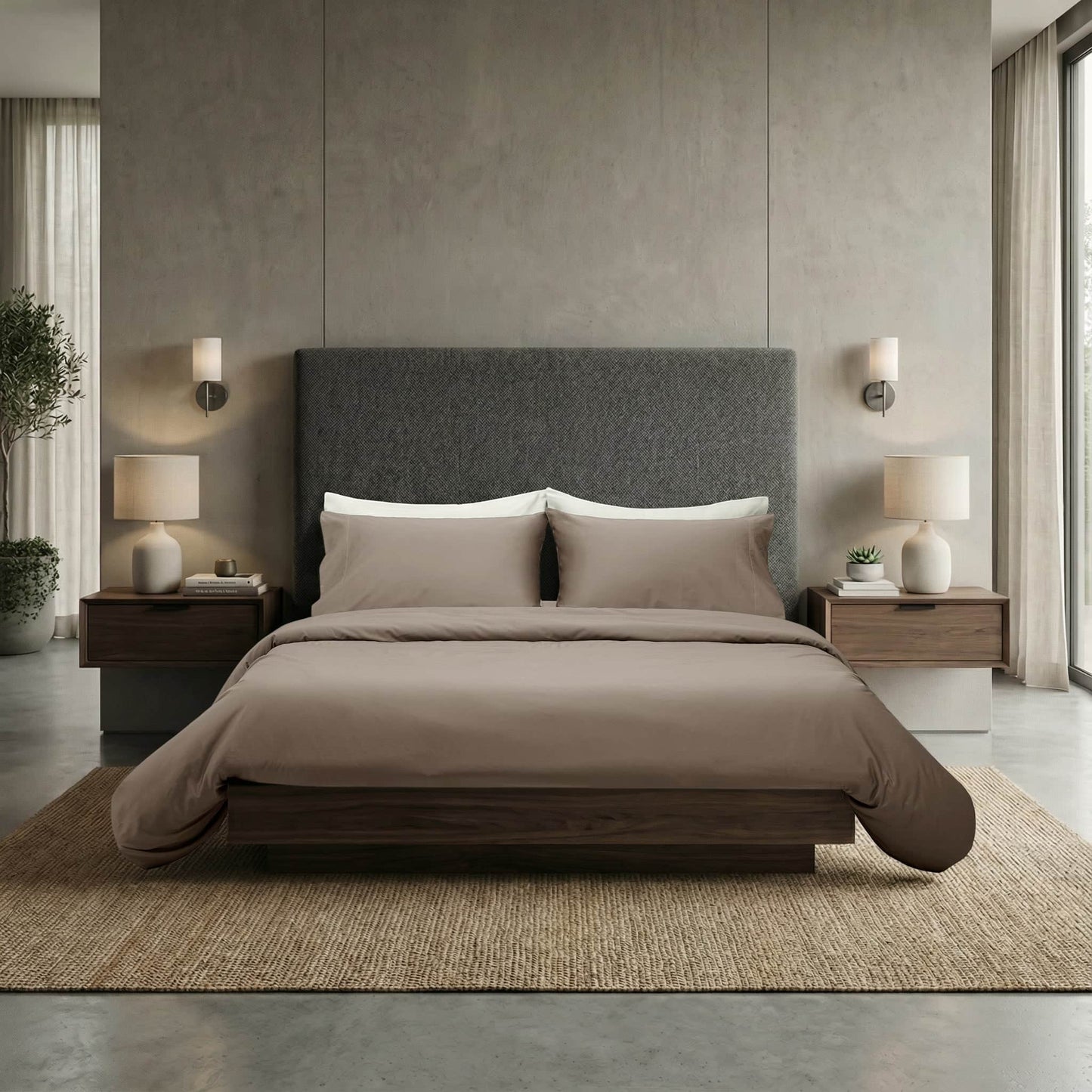 Verfeinerte Kollektion Bettwäsche-Set aus Baumwollsatin