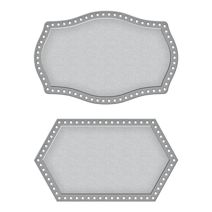 Pierced Mini Labels Etched Dies from the Bibi's Snowflakes Collection by Bibi Cameron