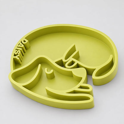 Personalized Pet Puzzle Feeder Bowl | Dog Shaped