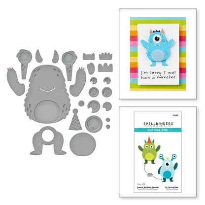 Dancin' Birthday Monster Etched Dies from the Monster Birthday Collection