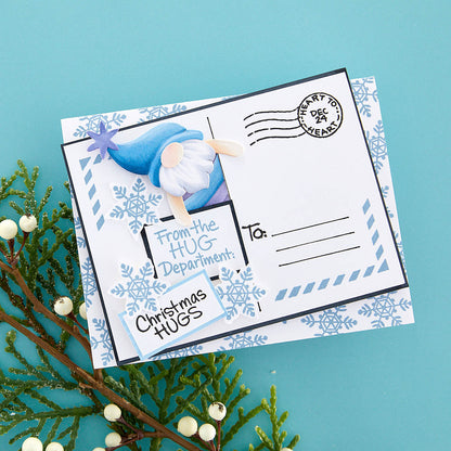 Gnome Hugs Etched Dies from the Holiday Hugs Collection by Stampendous