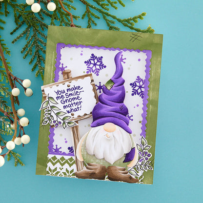 Gnome Hugs Etched Dies from the Holiday Hugs Collection by Stampendous