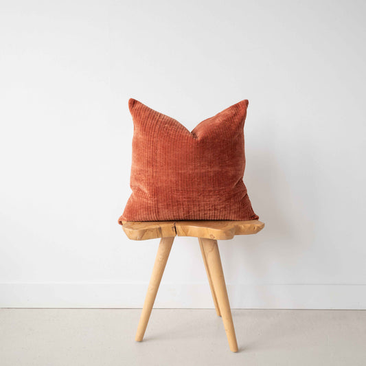 VELVET - RIBBED RUST