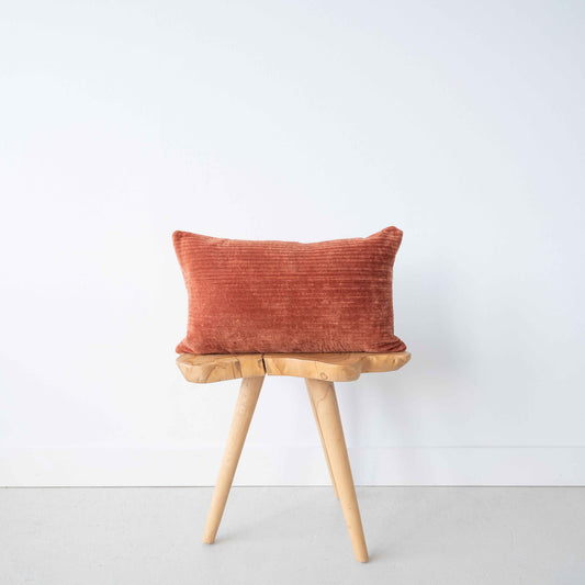 VELVET - RIBBED RUST