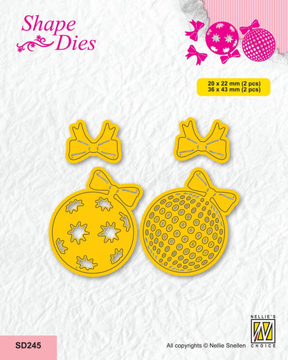 Nellie's Choice Shape Die - Christmas - Christmas Balls