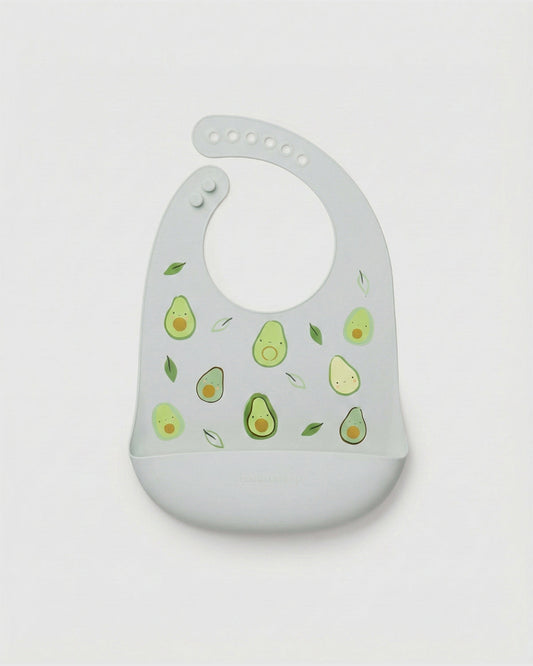 Silicone Bib Printed - Avocado