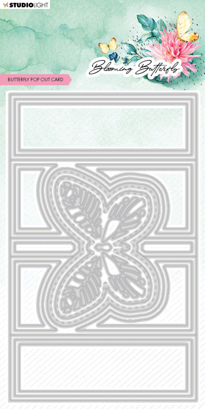 SL Cutting Die Butterfly Card Blooming Butterfly 165x100x1mm 17 PC nr.486