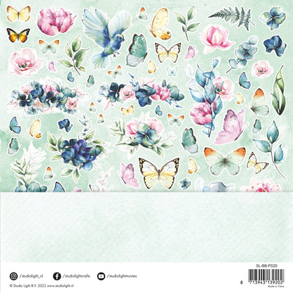 SL Scrap Paper Set Blooming Butterfly 304.8x304.8x3mm 12 SH nr.20