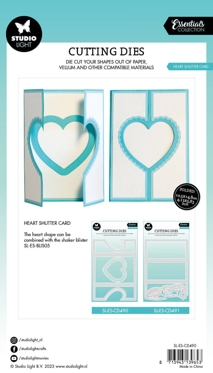 SL Cutting Die Heart Shutter Card Essentials 148x210x1mm 9 PC nr.490