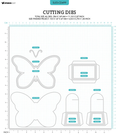 SL Cutting Die Butterfly Box Essentials 282x147x1mm 13 PC nr.499