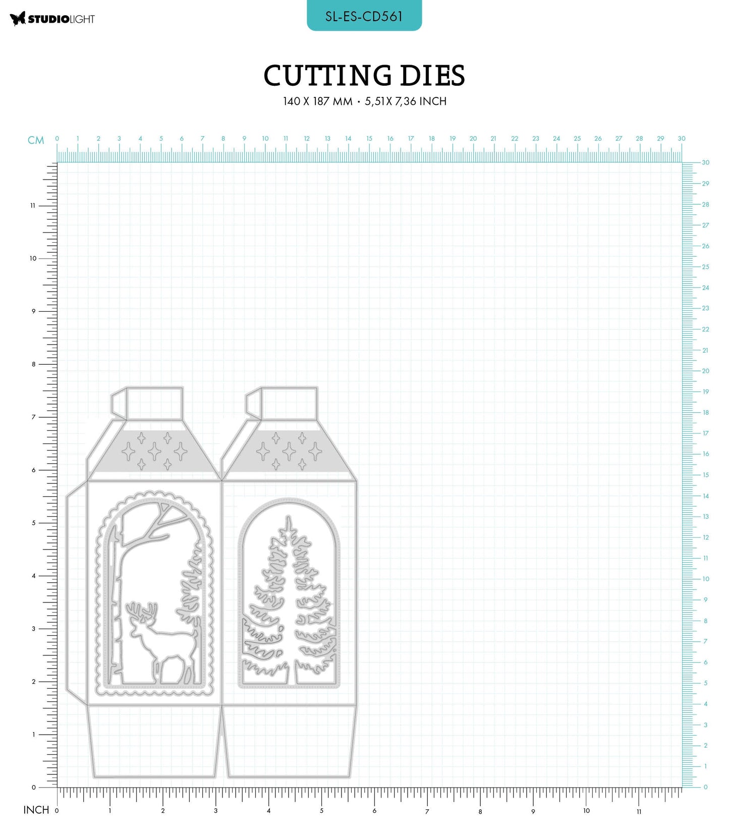 SL Cutting Die Deer Lantern Essentials 140x187x1mm 4 PC nr.561