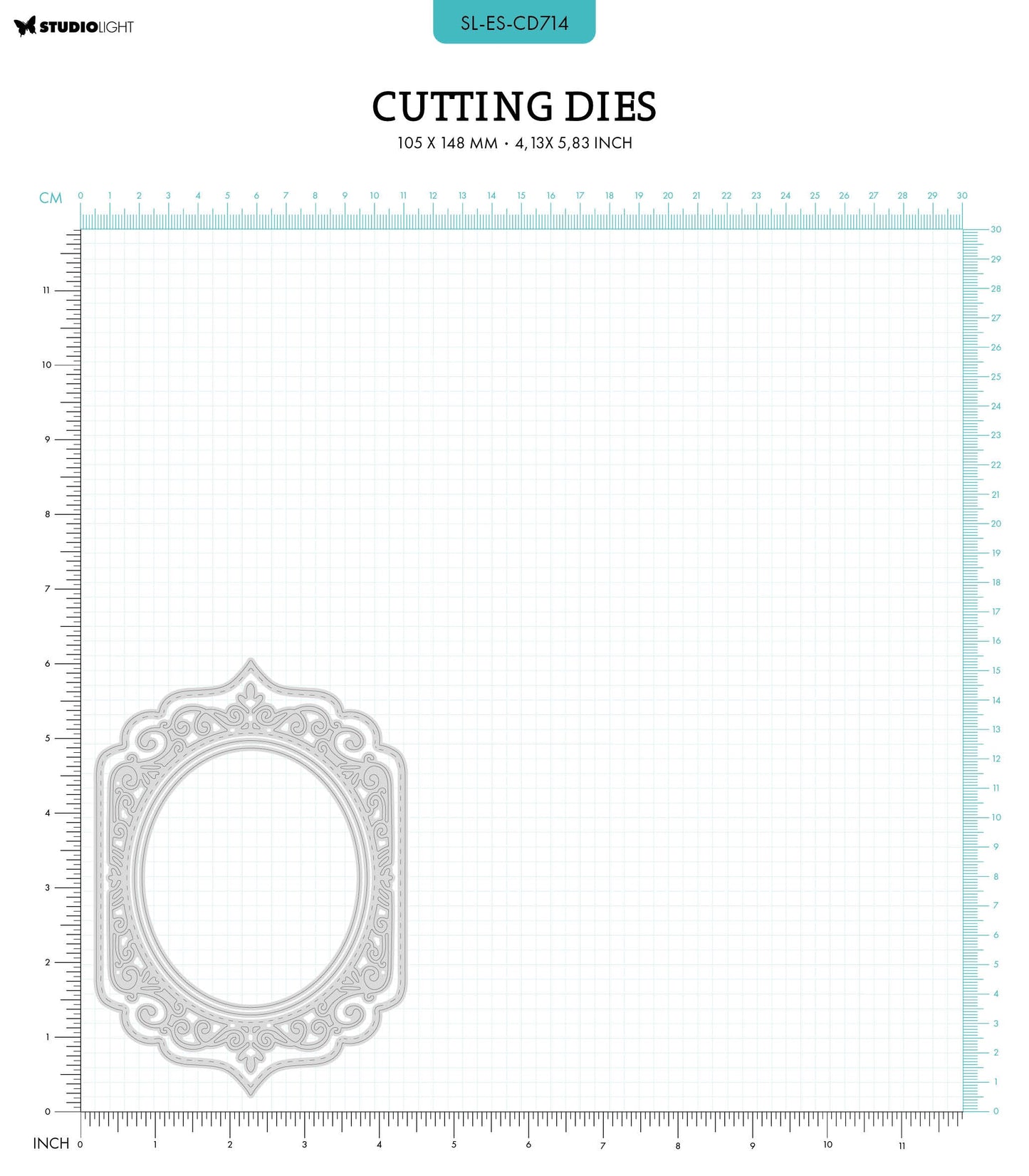 SL Cutting Dies Swirl Frame Shape Essentials 105x148x1mm 4 PC nr.714