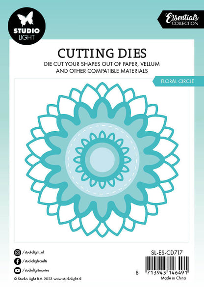 SL Cutting Dies Floral Circle Essentials 80x80x1mm 6 PC nr.717