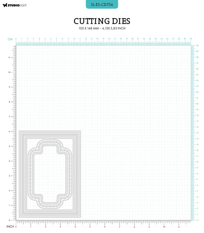 SL Cutting Dies Card Shape Frame Essentials 105x148x1mm 9 PC nr.756