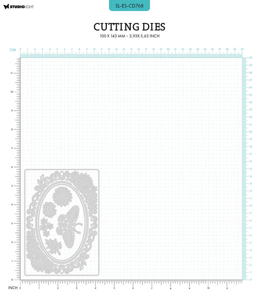 SL Cutting Die Daisy Frame Shape Essentials 100x143x1mm 9 PC nr.768