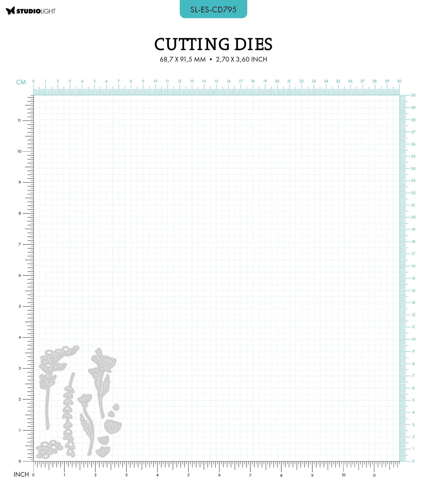 SL Cutting Die Wild Flowers Essentials 10 PC