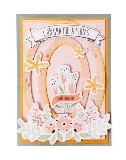 SL Die-Cut Block Floral Pastel Frames Essentials 105x148x3mm 24 SH nr.65