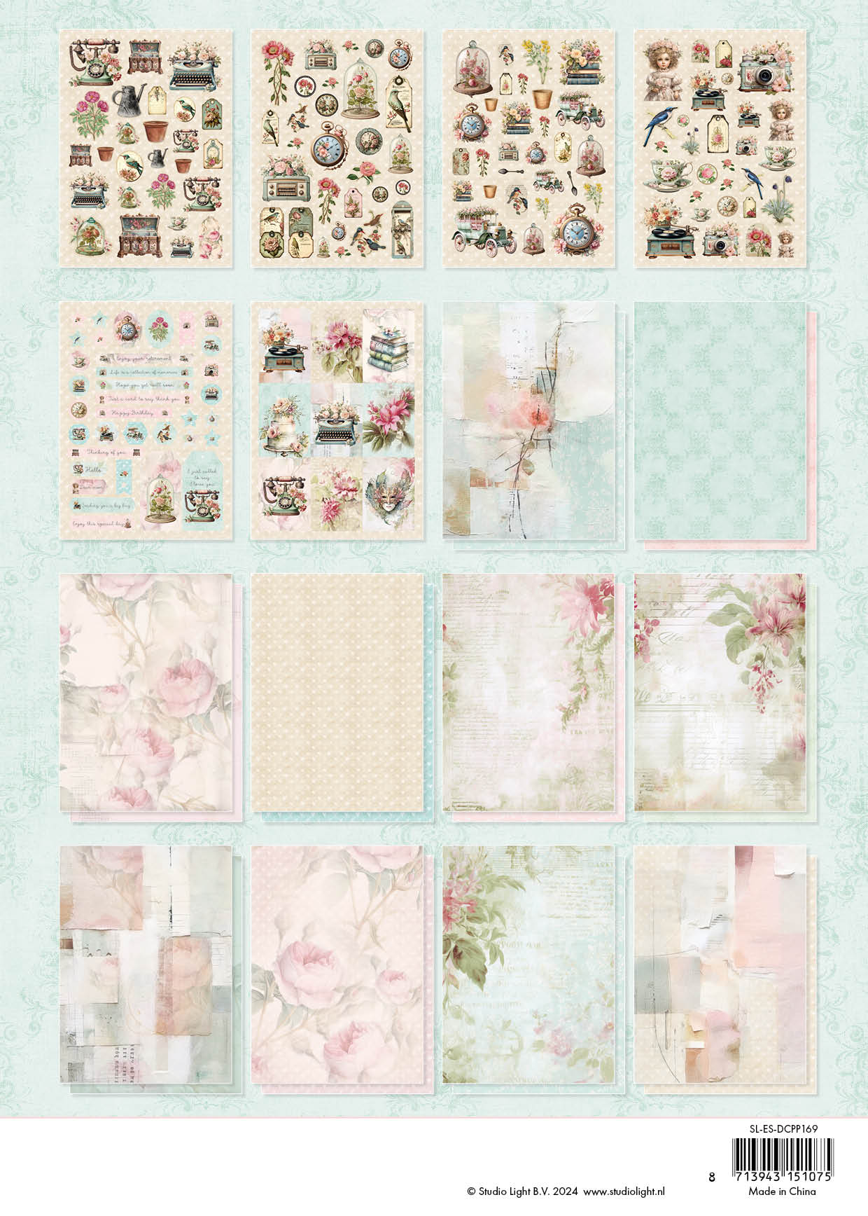 SL Die-Cut Paper Pad Shabby Chic Essentials 32 SH