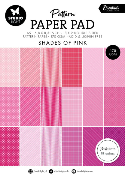 SL Pattern Paper Pad Shades Of Pink Essentials 36 SH