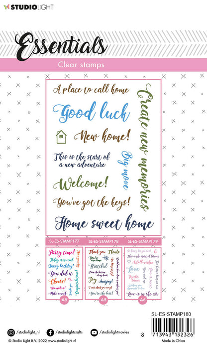 SL Clear Stamp Sentiments/Wishes - Home Essentials 105x148x3mm 1 PC nr.180