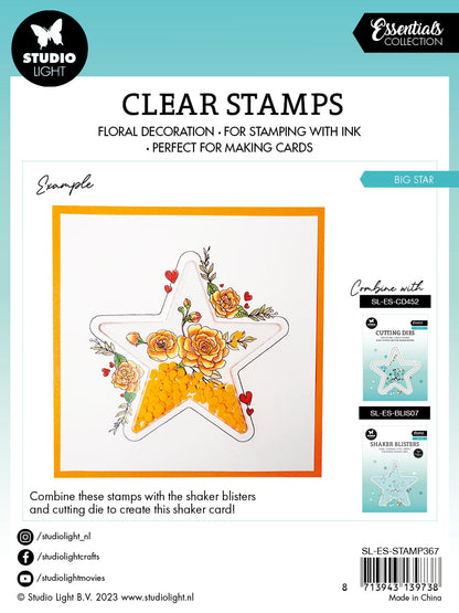 SL Clear Stamp Big Star Essentials 119x129x3mm 11 PC nr.367