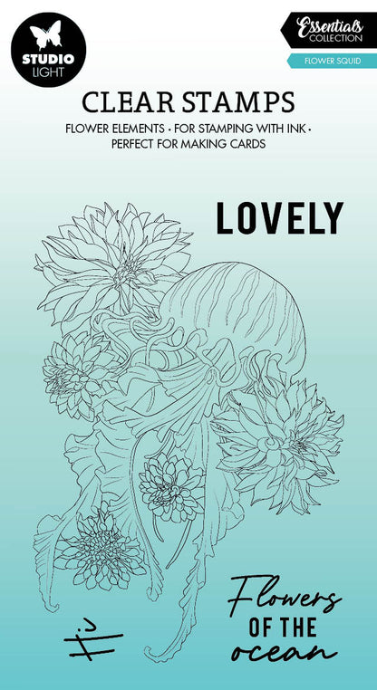 SL Clear Stamp Flower Squid Essentials 101x133x1mm 18 PC nr.429