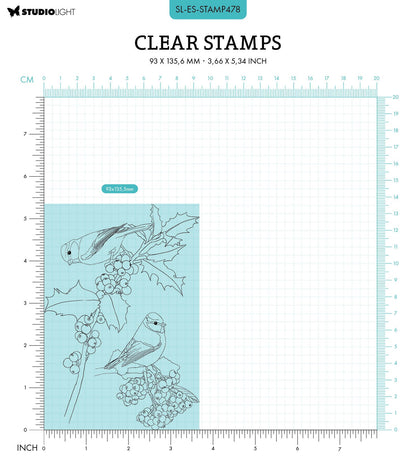 SL Clear Stamp Winter Birds Essentials 93x135,6x3mm 2 PC nr.478