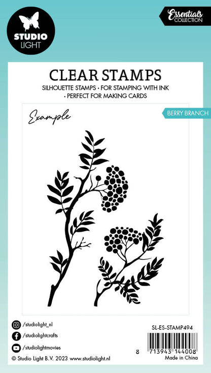 SL Clear Stamp Berry Branch Essentials 62x93x3mm 2 PC nr.494