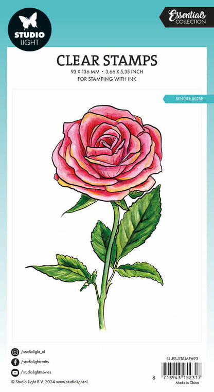 SL Clear Stamp Single Rose Essentials 1 PC