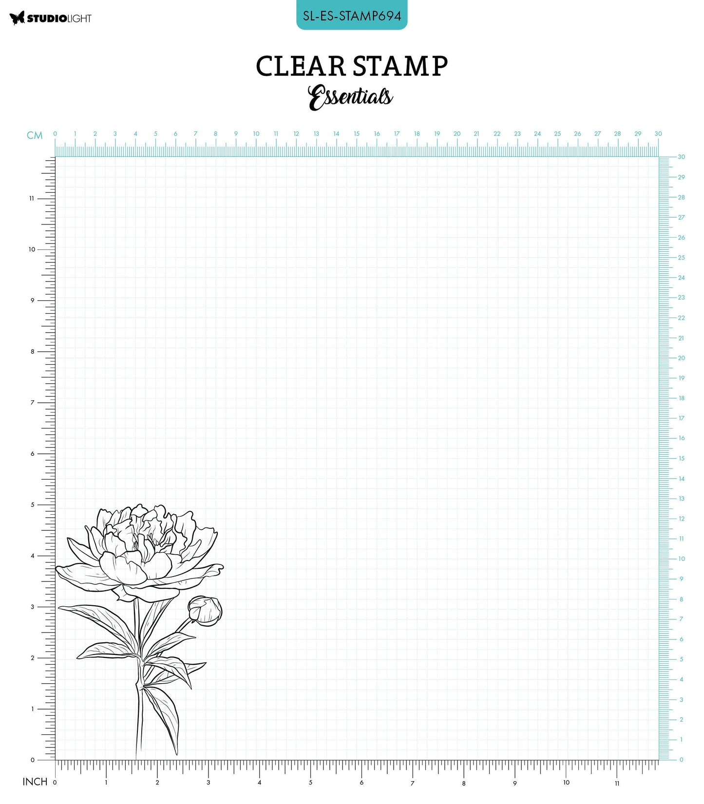 SL Clear Stamp Open Peony Essentials 1 PC