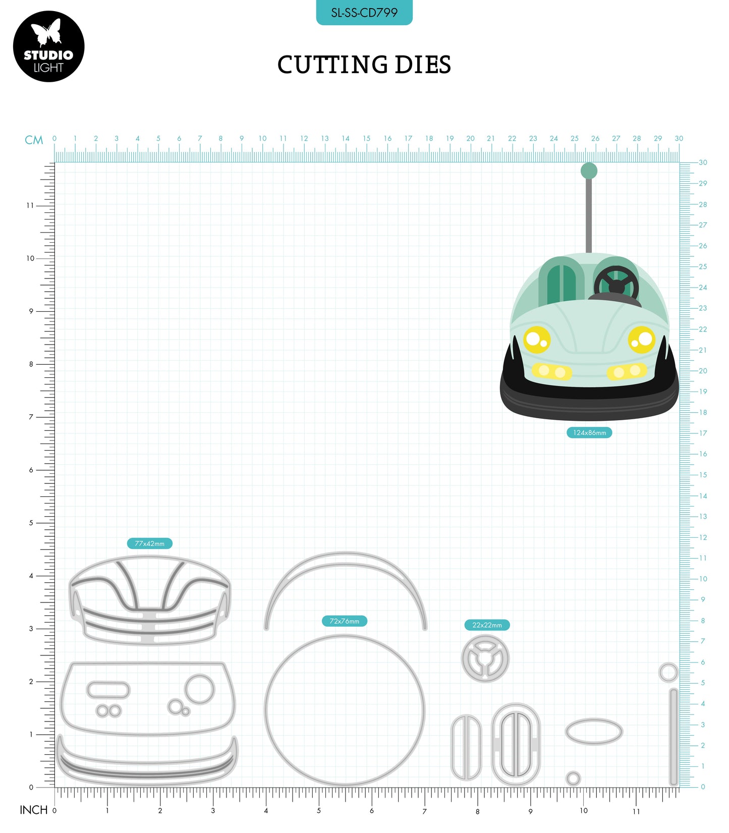 SL Cutting Die Bumper Car Sweet Stories 16 PC