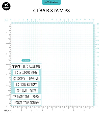 SL Clear Stamp Let's Celebrate Sweet Stories 10 PC
