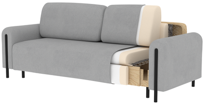 Arcadova 3 Seater Storage Sleeper Sofa - Beige