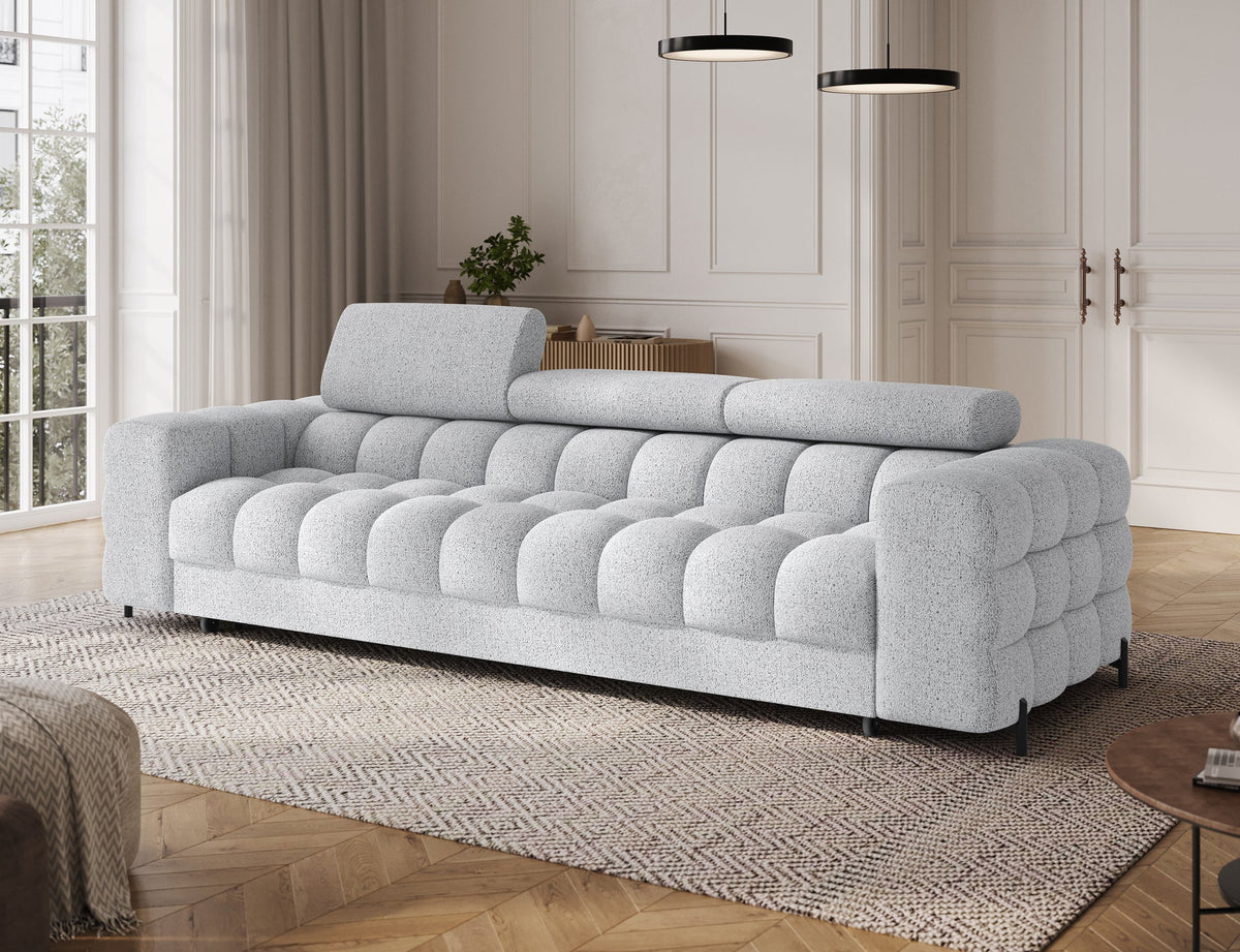 Festello 3 Seater Sleeper Sofa - Light Grey