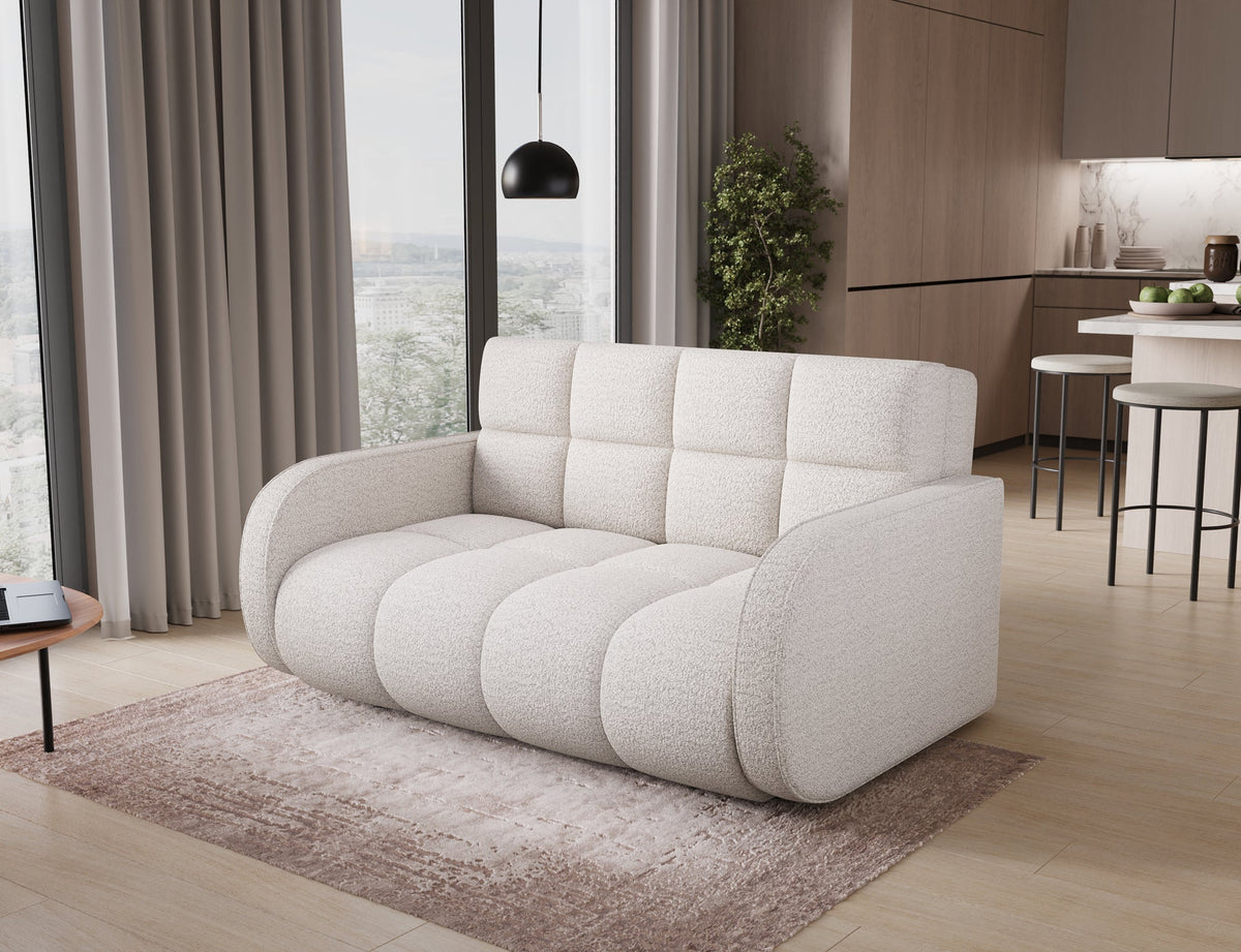 Deverio 3 Seater Condo Size Storage Sleeper Sofa - White