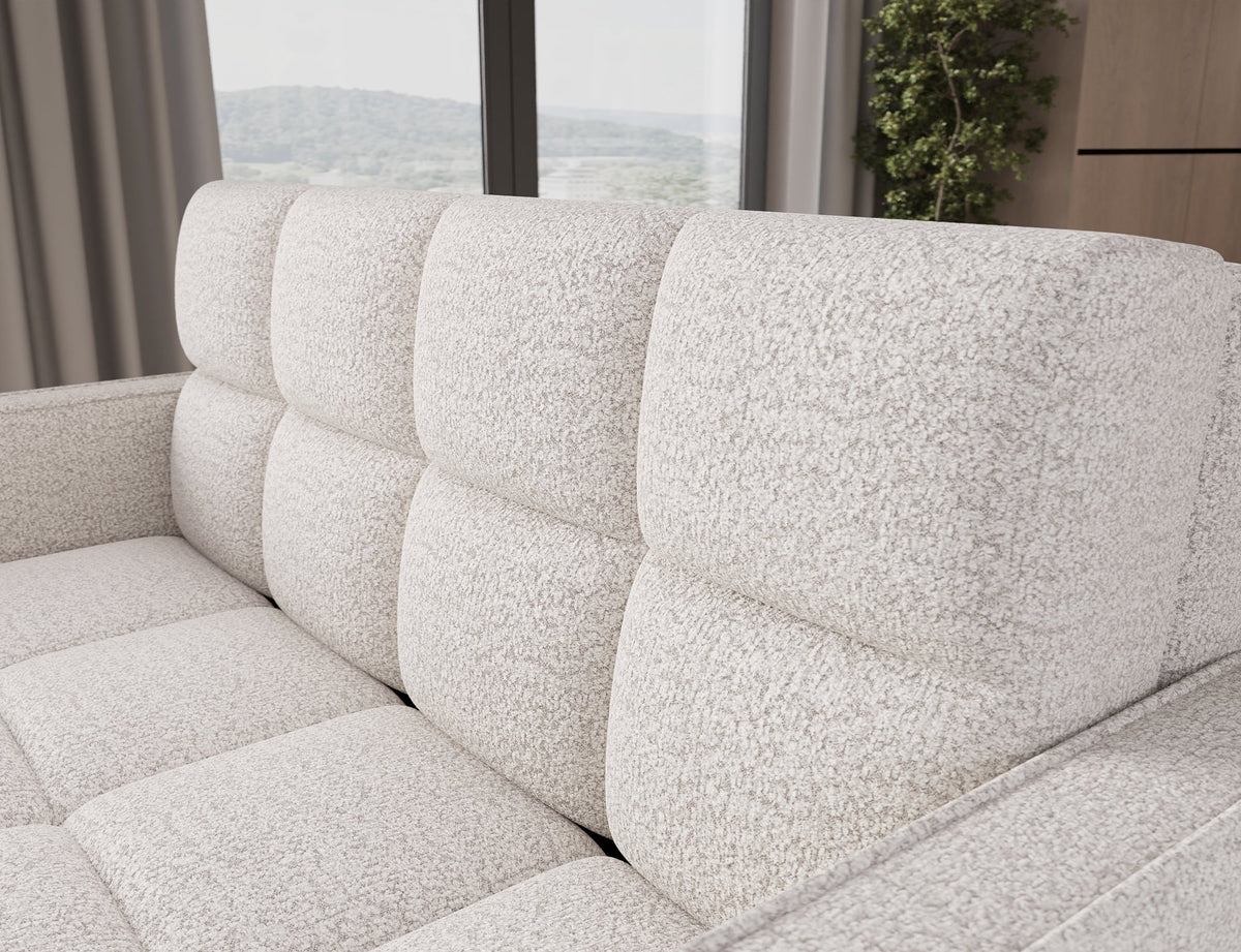 Deverio 3 Seater Condo Size Storage Sleeper Sofa - White
