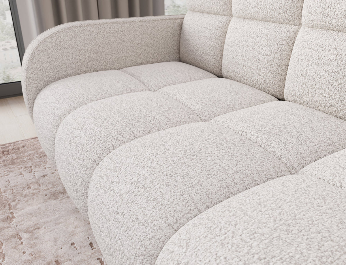 Deverio 3 Seater Condo Size Storage Sleeper Sofa - White