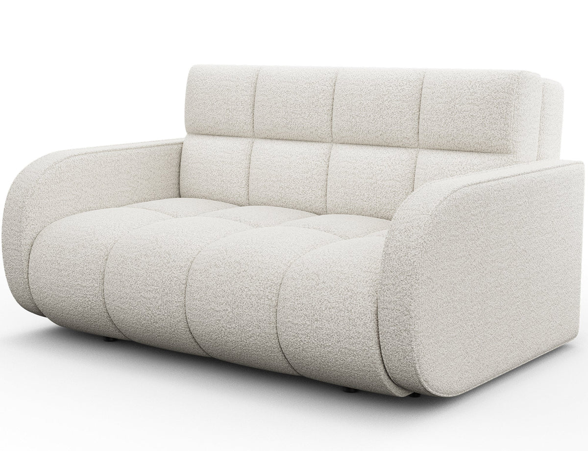 Deverio 3 Seater Condo Size Storage Sleeper Sofa - White